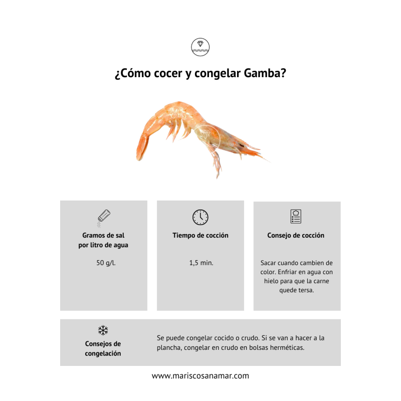 Cómo cocer gamba | Cómo congelar gamba| Cómo cocer marisco | cómo congelar marisco