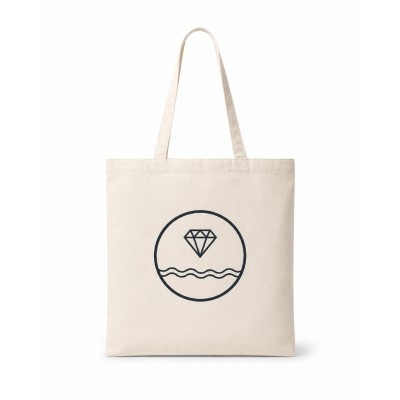 Bolsa de 100% algodón con diseño exclusivo de DIAMANTE.