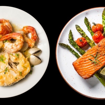 1 kg de merluza limpia y 1 kg de salmón limpio para preparar los platos que más te gusten