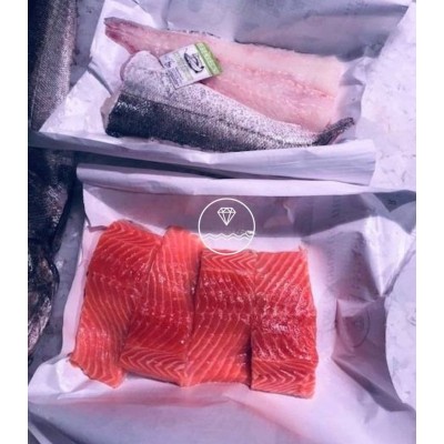 Pack de pescado limpio merluza y salmón | Pescadería online | Comprar pescado online