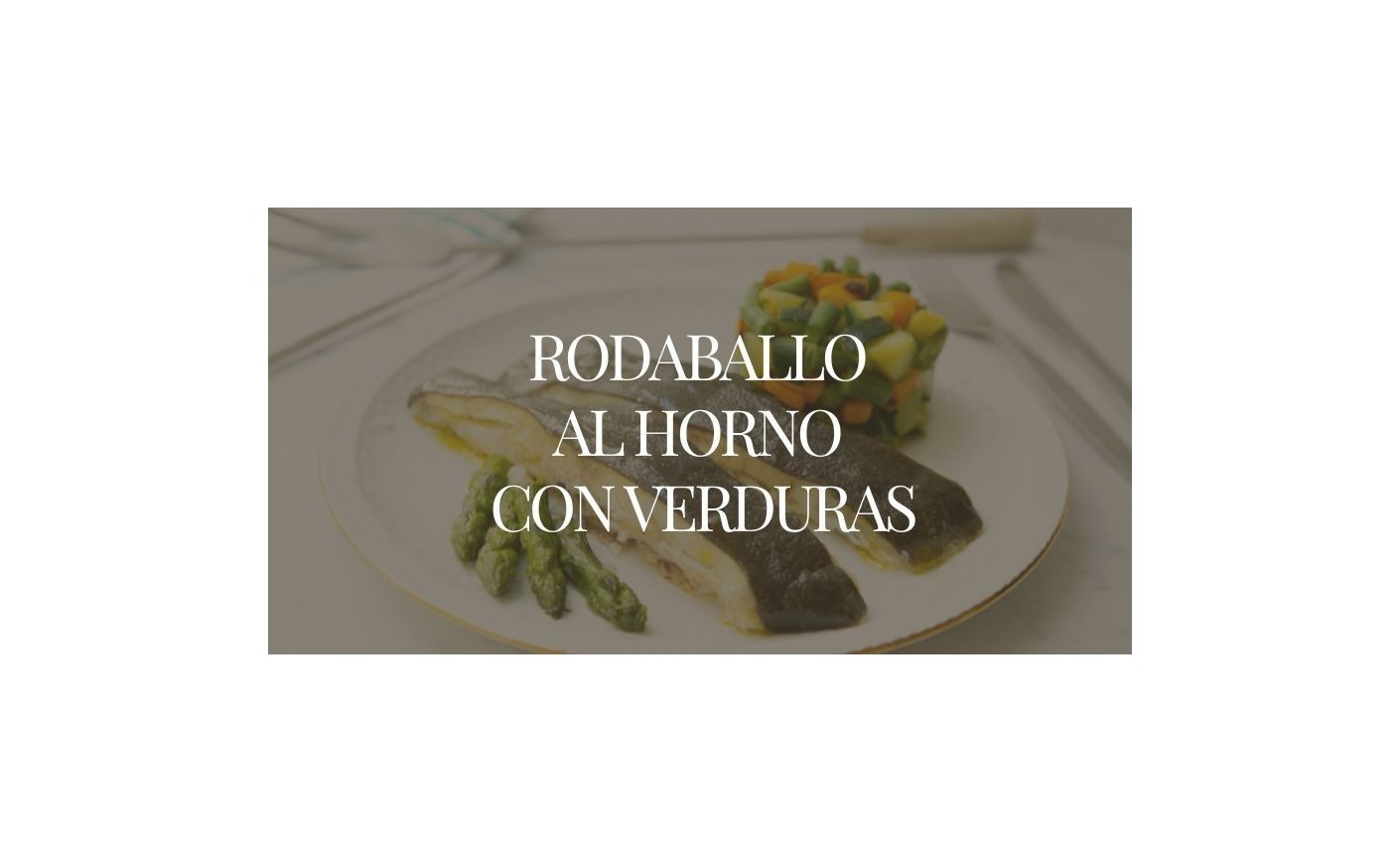 Rodaballo al horno con verduras