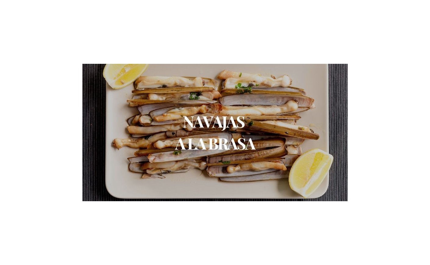 Navajas a la brasa con limón, aceite y perejil | Receta fácil y deliciosa